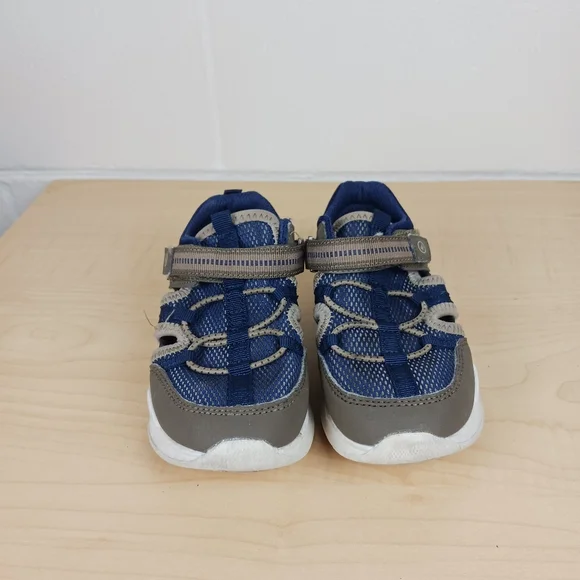 Stride Rite 360 Brinley Boys Size 9M Sandals Closed Toe Brown & Blue - Picture 3 of 8